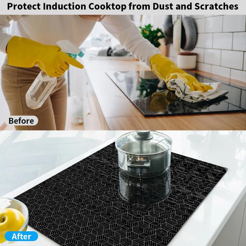 Preshwous Large Induction Cooktop Protector Mat, 78 x 52 x