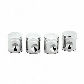 upauto CHROME PISTON  Tire Valve Caps (4 Pack) cars truck bicycles