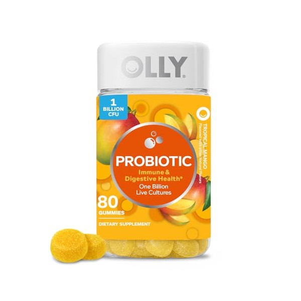 OLLY OLLY Probiotic Gummy, 1 Billion CFUs, Immune and Digestive