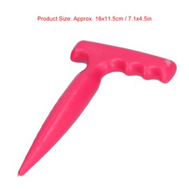ANKROYU Garden Soil Puncher, Plastic Garden Hole Digger, Handheld Planter Digging Hole Tool, Garden Handheld Dibber for Transplanting Planting Garden Supplies (Pink)