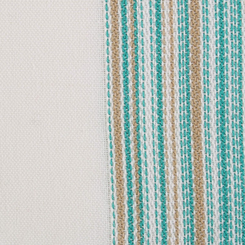 DII Everyday Collection, Fringed Stripe Tabletop, Napkin Set, Teal, 6
