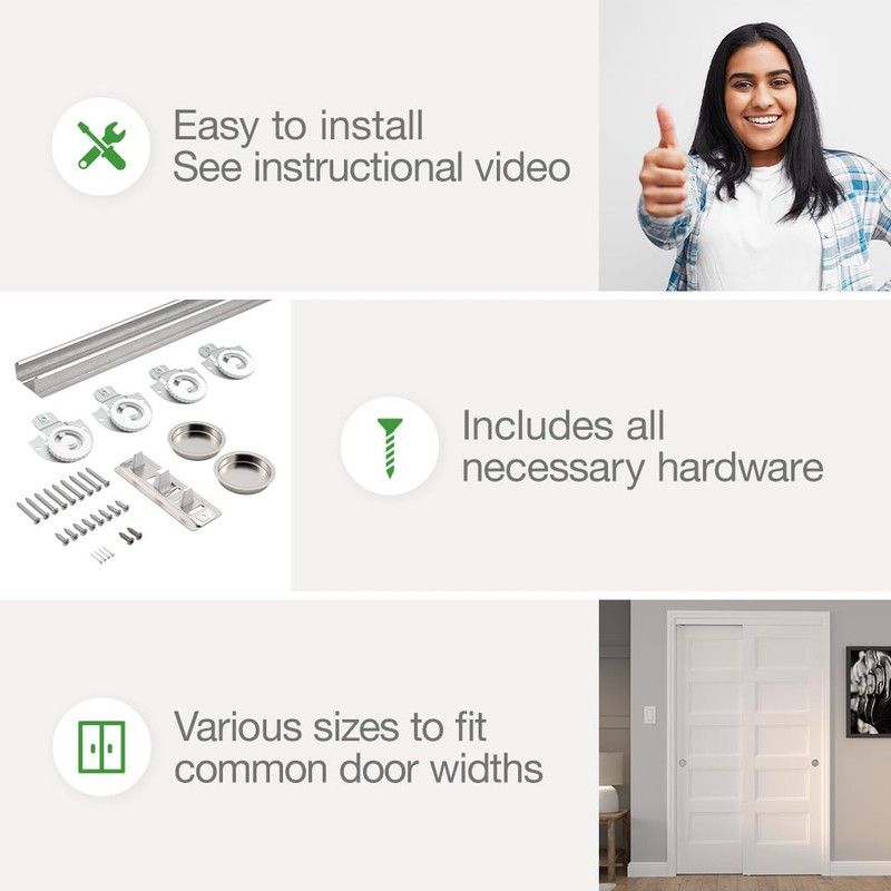 Richelieu Hardware 14660BC 60 in (1520 mm) Bypass Door Hardware