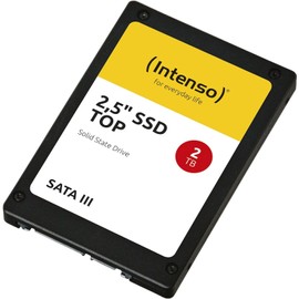 Intenso Internal 2.5 Inch SSD SATA III Top, 2 TB, 550 MB/s, Black
