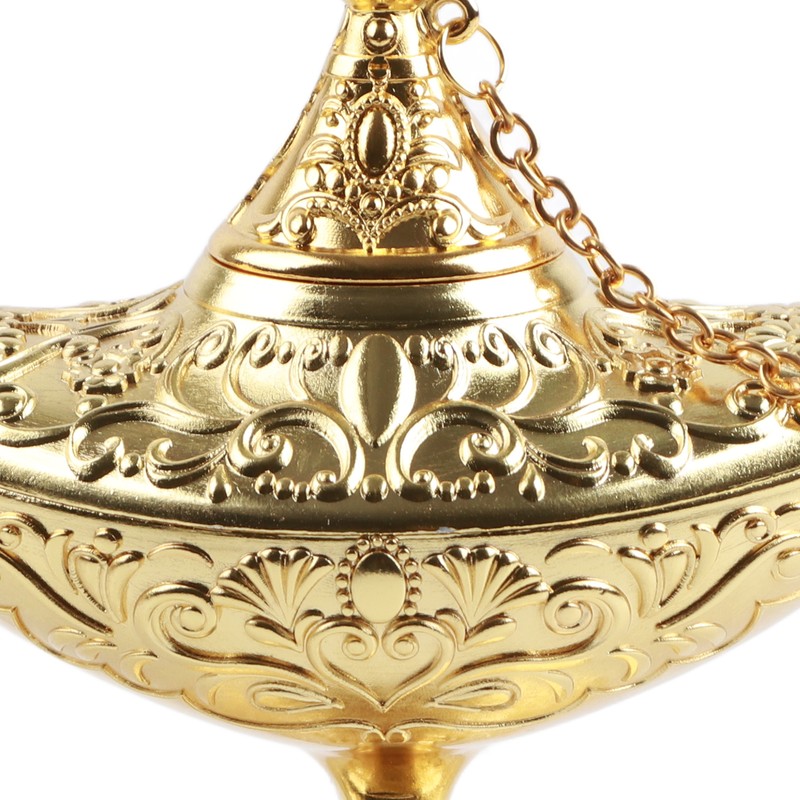 Magic Genie Lamp Exquisite Gold Eye Catching Durable Alloy Smoothing