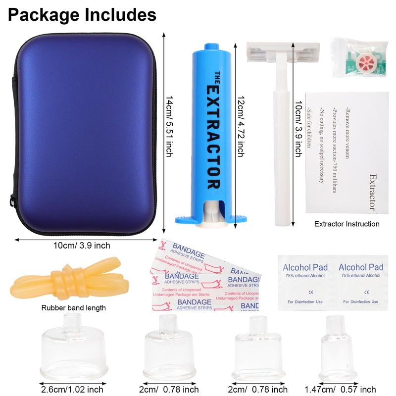 Gvhntk Snake Bite Kit Bee Sting Kit Venom Extractor Suction