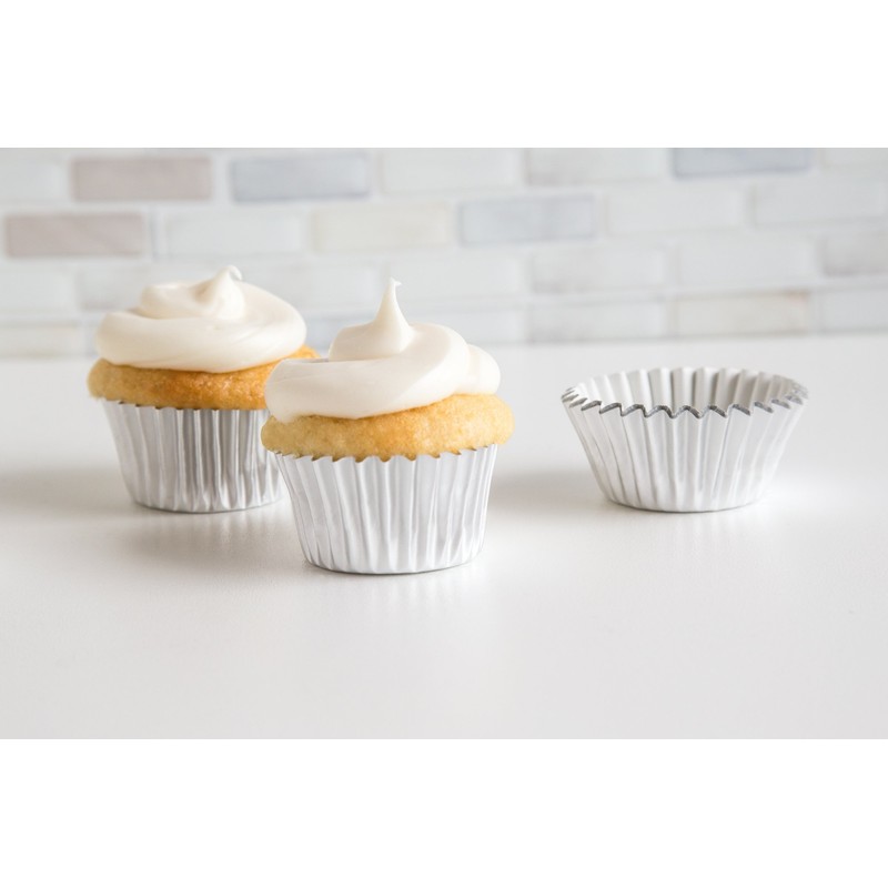 Fox Run 4958 Silver Foil Bake Cups, Mini, 48 Cups