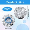 2 Pcs Aluminum Foil Deep Conditioning Hair Cap Reusable Heat