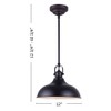CANARM LPL103A01BK Sussex Integrated LED 1 Light Pendant with Metal
