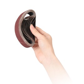 STEBRUAM 12PCS Sanding Belt 30 x 330 mm 100 Grit