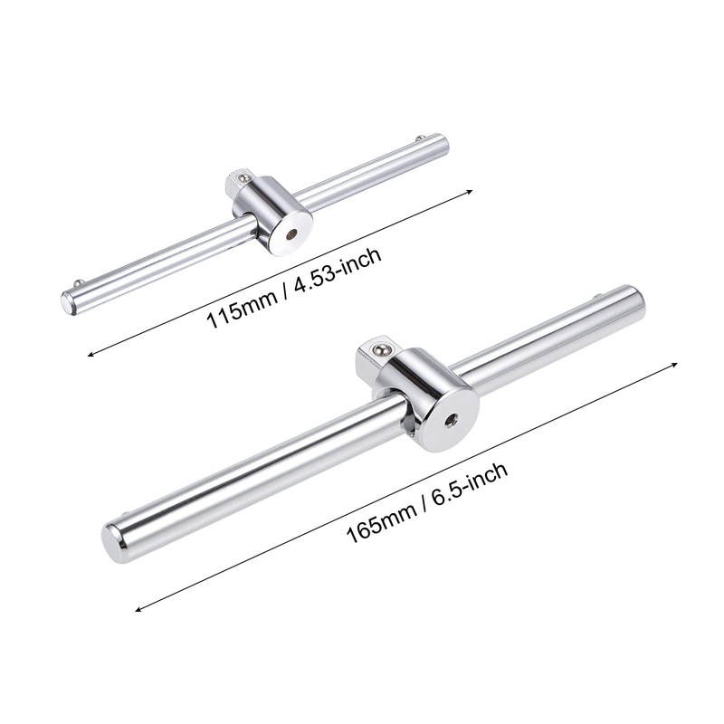 sourcing map 1/4" and 3/8" Drive Sliding Wrench Breaker Bar