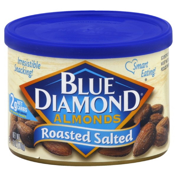 Blue Diamond Roasted Salted, 6-ounces (Pack of6)