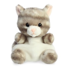 Aurora® Adorable Palm Pals™ Silver Kitty™ Stuffed Animal - Fun Collectible Plush for Kids and Adult Collectors - Perfect for Decorating Rooms and Birthday Gifts - Gray 4 Inches