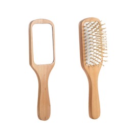 SAFIGLE 1Pc Wooden Curved Massage Comb for Curly Hair Static Scalp Comb for All Hair Types Lightweight and Portable for Men and Women for Wet and Dry Use