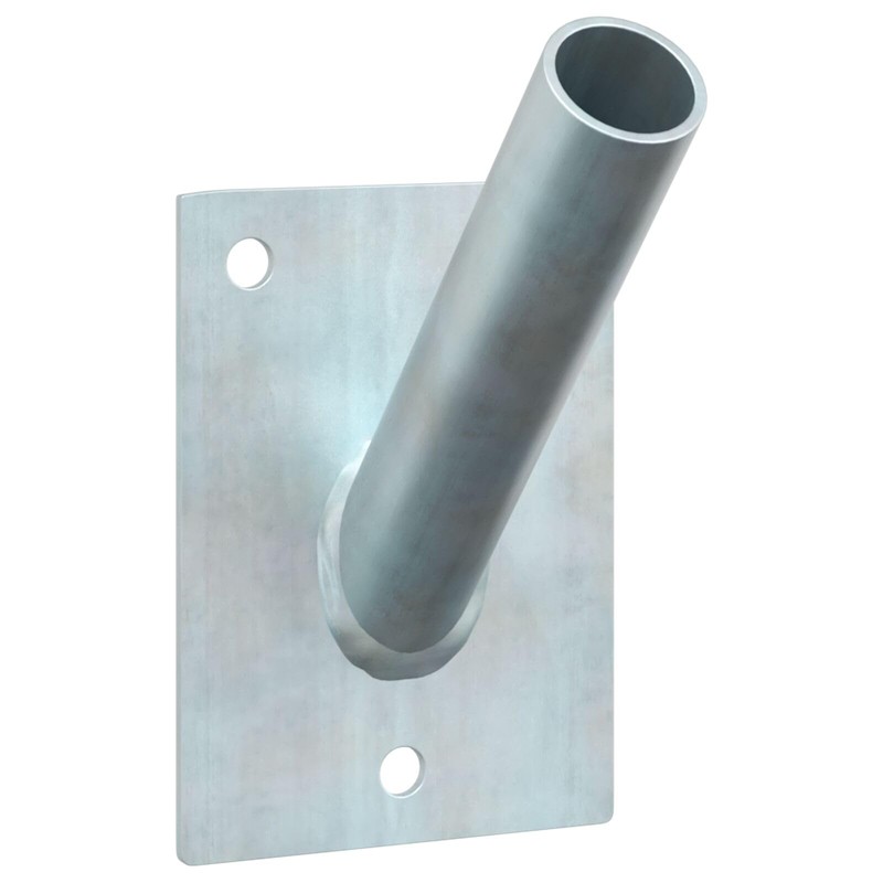 vidaXL Flag Holder Modern Style Silver Metal For Indoor/Outdoor Use