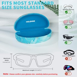 MOLSHINE Estuche rígido para gafas de sol,estuche grande para anteojos para mujeres y hombres,anteojos de sol de gran tamaño
