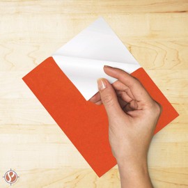 Orbit Orange - Full Sheet Bright Neon Fluorescent Labels (Stickers). Size: 8.5 X 11 Sheets (50 Per Pack)