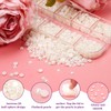 1600Pcs 4mm Beige Flat Back Half-Round Pearls Set for Crafting
