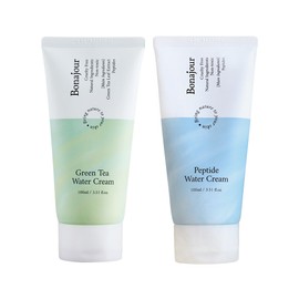 Bonajour Green Tea Water Cream 100ml + Peptide Water Cream 100ml Duo 2-piece set / 보나쥬르 그린티 워터크림 100ml + 펩타이드 워터크림 100ml 듀오 2종 세트