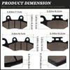 Brake Pads Front and Rear Compatible with Yamaha Rhino 660