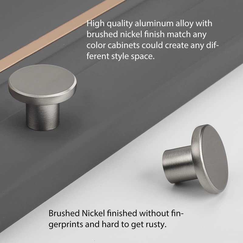 goldenwarm 4 Pack Silver Drawer Knobs Brushed Nickel Cabinet Knobs