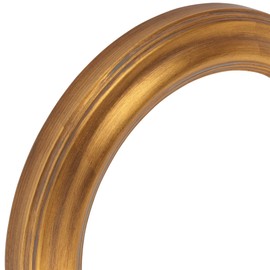 Stein Design Round Frames - Hand-Finished Open-Back Round Frames for Canvas, Does not Include Glass or Backing - [Gold - 5" Diameter]