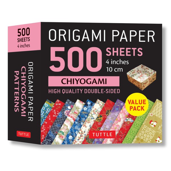 Origami Paper 500 sheets Chiyogami Patterns 4" (10 cm): High-Quality