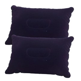 EIHI Pack of 2 38 x 24 cm Inflatable Outdoor Cushion Travel Pillow Beach Cushion for Camping / Travel with Removable Cushion Cover Ergonomic Cushion Comfortable for Travel/Outdoor Marine