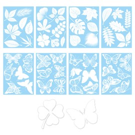 50 Butterfly Leaf Window Stickers, Glass Window Stickers, Anti-Collision Window Stickers, Warning Window Stickers, Electrostatic Glass Stickers, Double Sided Window Stickers