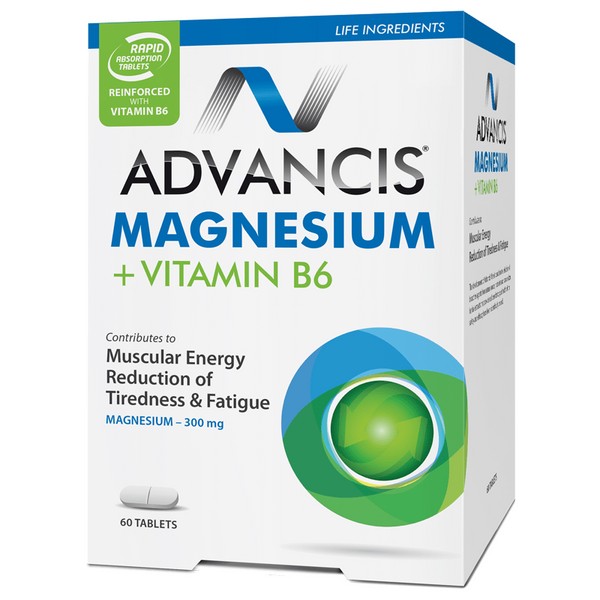 ADVANCIS MAGNESIUM + VIT B6 60 TABLETS