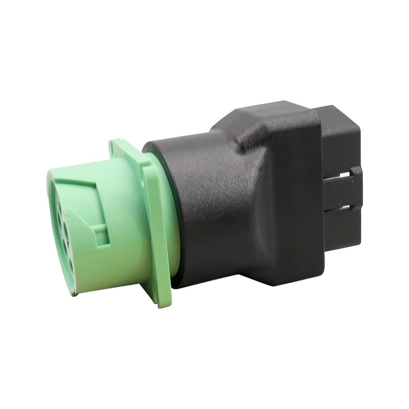 AUGREX OBD2 Male to Green J1939 Female Adapter 9pin to