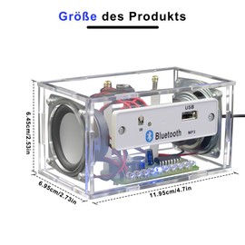 Silkwish Electronic Soldering Kit for Children from 12 Years - Bluetooth Speaker Build Yourself with the Electronic Kit - Soldering Kit DIY Music Player - Soldering Exercise Set for Adults