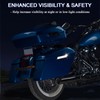 HOKUOTOLITE Hard Saddlebag Latch Covers Reflectors Inserts for Harley Touring