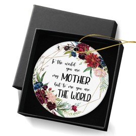 Christmas Ornament for Mother Keepsake Christmas Ornament Best Mother Gifts Christmas Tree Ornaments 2.95in with Gift Box - Mother,to Me You are The World