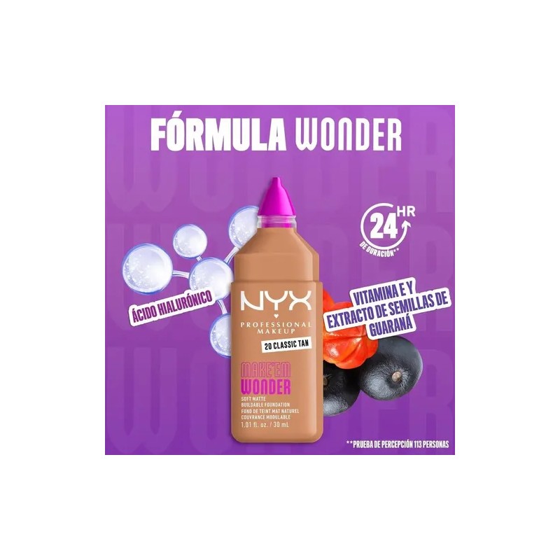 Base Make Em Wonder Light Sand 30ml Nyx