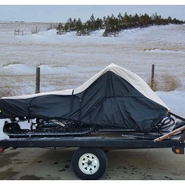 SBU 600D Snowmobile Travel and Storage Cover Compatible for 2007-2009 Model Year Arctic Cat M 1000 SNO PRO 153 Sleds. Slush and Mud Protection