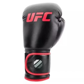 UFC 16 OZ MUAY THAI TRAINING GLOVES, BLACK/RED *NEW