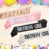 Black Birthday Girl Sash for Women - Birthday Decorations