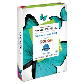 Hammermill 104620 Laser Print Office Paper, 98 Brightness, 24lb, 11 x 17, White, 500 Sheets/Ream