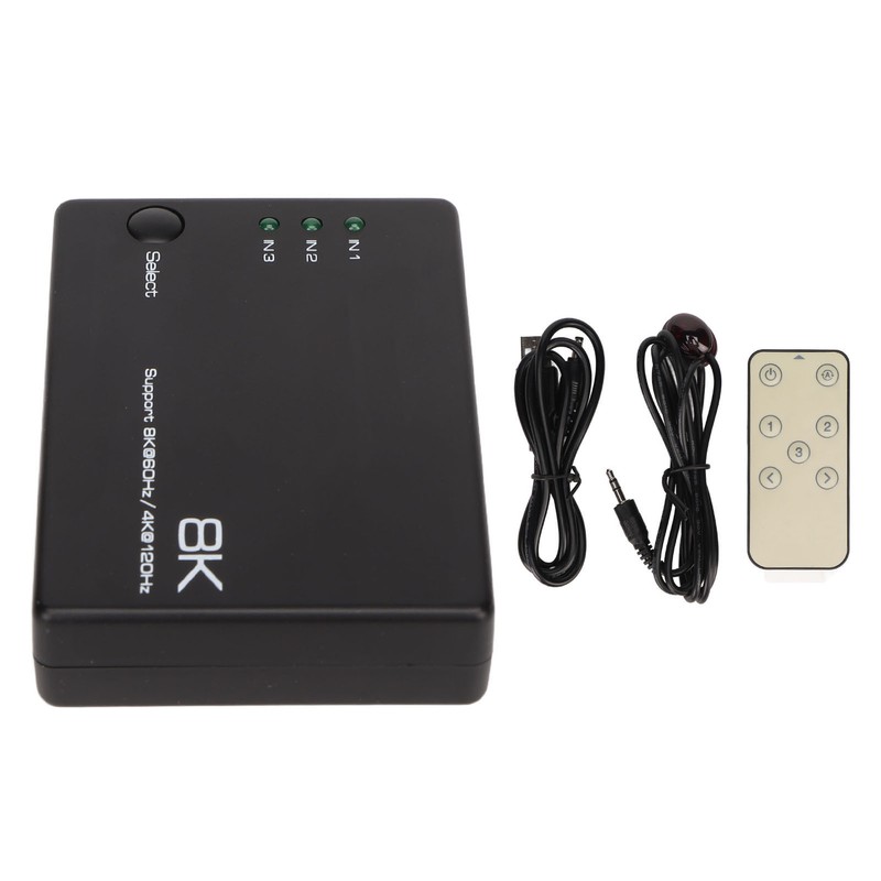 8K HD Switcher 3 In 1 Out 40Gbps Fast Stable