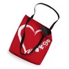 Camping Items in Heart Shape Tote Bag