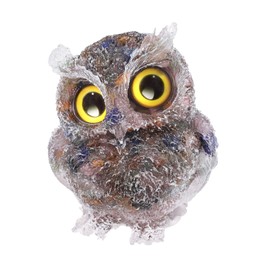 mookaitedecor Mixed Stones Crystal Owl Figurine Ornament Owl Gift for Women Men Cute Room Decor Reiki Healing Crystal Animal Gift, Resin Stone Animal Sculpture Statue Good Luck Pocket Charm