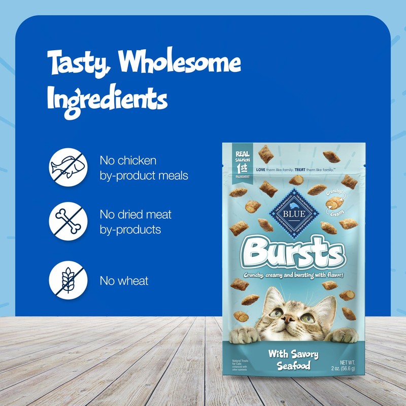 Blue Buffalo Bursts Crunchy & Creamy Cat Treats, Great for