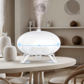 350ml Ultrasonic Humidifier for Home Aromatherapy. A Large Room Diffuser with Timer and waterless auto-Off. 7 Color LED Lights. Cool Mist