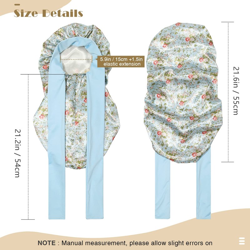 Kids Long Hair Bonnet for Sleeping - Double Layer Girls