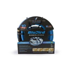 BluBird Lightest, Strongest, Most Flexible Rubber Air Hose (1/2" x 50') - BB1250