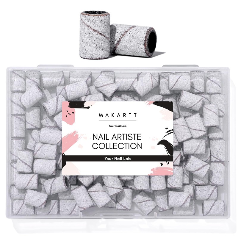 Makartt Sanding Bands for Nail Drill-100 Pcs Nail File Sanding