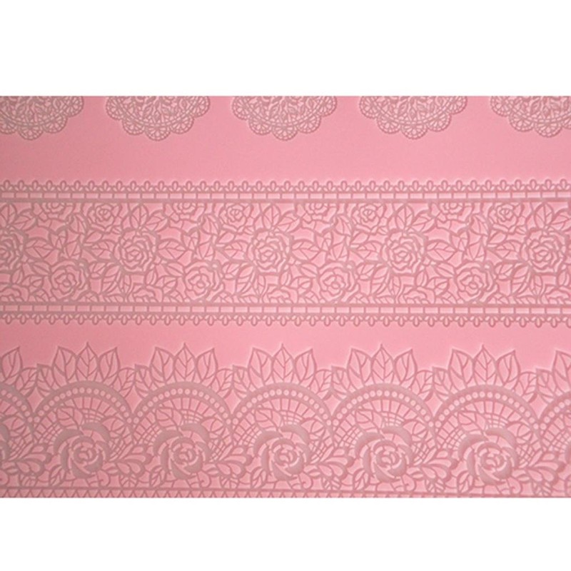 Girl style レースマットシリコンモールド ケーキ型 ケーキデザイン ケーキデコレーションツール ケーキ装飾ツール 薔薇柄