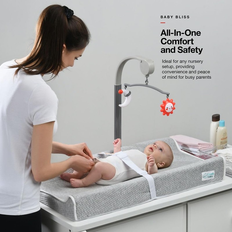 Changing Pad - Foam Contoured Baby Changing Pad for Dresser,
