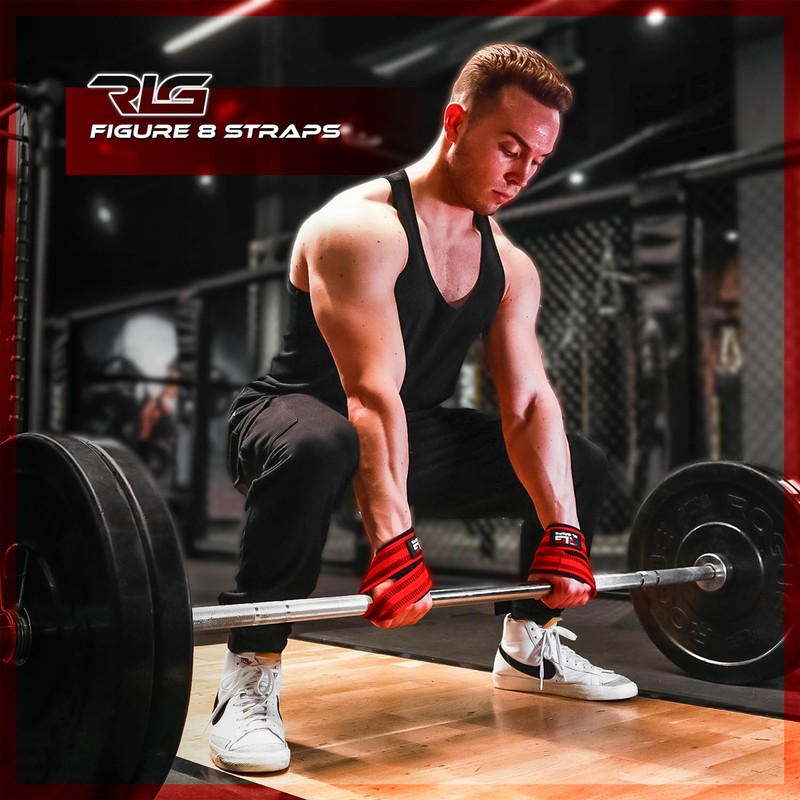 RL Grips™ Straps 8 for Professional Weightlifting and Powerlifting -