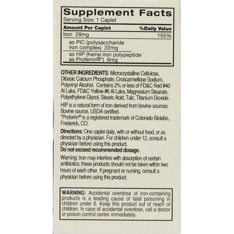 Feosol Bifera Iron Supplement Hip & Pic Dual Iron Formula